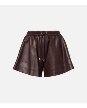 Loewe Shorts Aus Leder - Braun