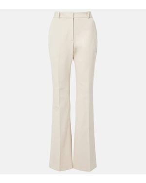 JOSEPH Tafira Mid-Rise Gabardine Flared Trousers - White