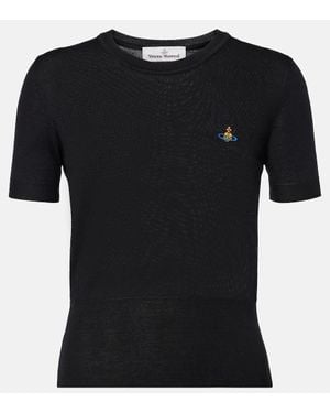 Vivienne Westwood T-Shirt Bea Aus Wolle Und Seide - Schwarz