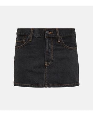 Wardrobe NYC Denim Miniskirt - Black