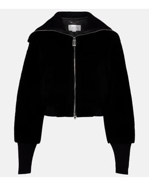 Victoria Beckham Shearling Bomber Jacket - Black