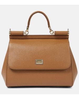 Dolce & Gabbana Medium Sizily Handtasche - Braun