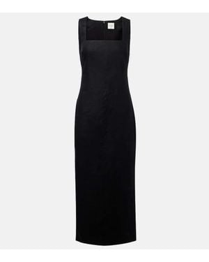 Posse Maxikleid Alice Aus Leinen - Schwarz
