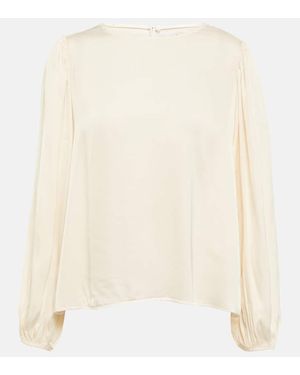 Velvet Leila Satin Top - Natural