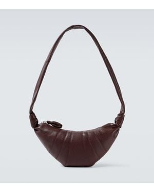 Lemaire Messenger Bag Croissant Small Aus Leder - Braun