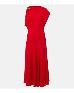 Proenza Schouler Rue Asymmetric Crepe Maxi Dress - Red