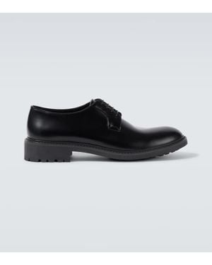 Saint Laurent Leather Derby Shoes - Black