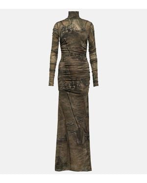 Blumarine Bedruckte Robe - Grün
