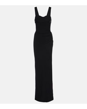 Tom Ford Side-slit Bustier Gown - Black