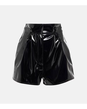 Alaïa Alaia Faux Leather Shorts - Black