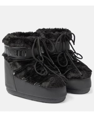 Moon Boot Low Faux Fur Boot - Black