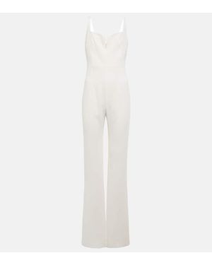 Galvan London Bridal Corset Jumpsuit - White