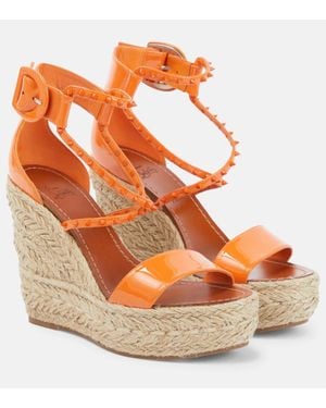 Christian Louboutin Sandalias Chocazeppa 120 Adornadas - Naranja