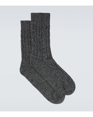 Loro Piana Socken Treccia Aus Kaschmir - Grau