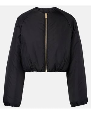 Alaïa Chaqueta Acolchada Cropped - Negro