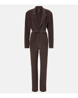 Norma Kamali Single-Breasted Jumpsuit - Brown