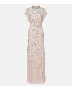 Jenny Packham Verzierte Robe Crystal Drop - Pink