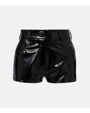 Norma Kamali Short En Cuir Synthetique - Noir