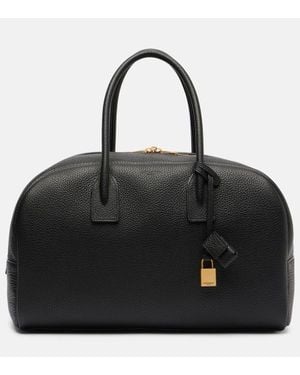 Saint Laurent Tote Bag Aus Leder - Schwarz