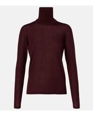 Max Mara Rollkragenpullover Saluto Aus Schurwolle - Lila