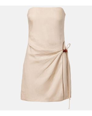 SIR. Minikleid Moretti Aus Leinen - Natur