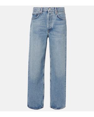 Agolde Jeans A Gamba Larga Henson - Blu