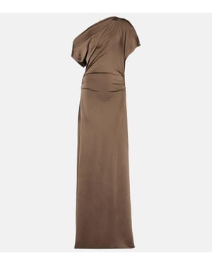 TOVE Inez Draped Gown - Brown