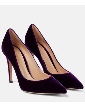 Gianvito Rossi Salones Gianvito 105 de terciopelo - Morado