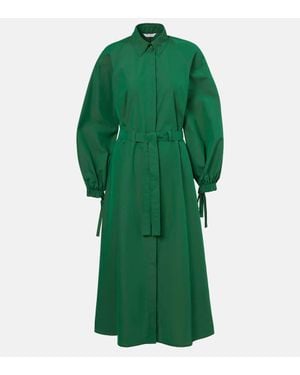 Max Mara Viale Cotton Shirt Dress - Green