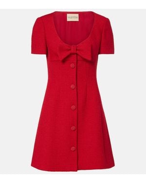 Valentino Minikleid Aus Tweed - Rot