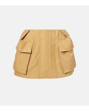Sacai Shorts Aus Einem Baumwollgemisch - Natur