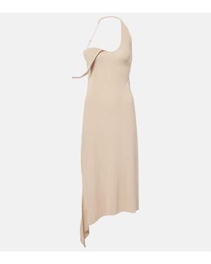 Courreges Undressed Asymmetrical Midi Dress - Natural