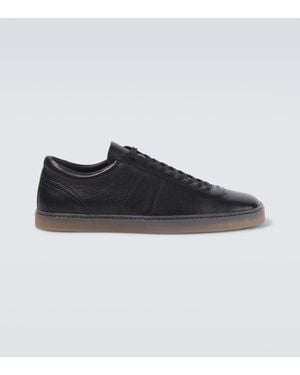 Lemaire Linoleum Leather Trainers - Black