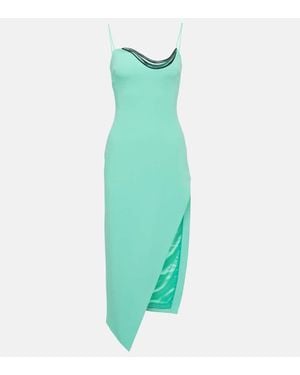David Koma Verziertes Midikleid - Grün