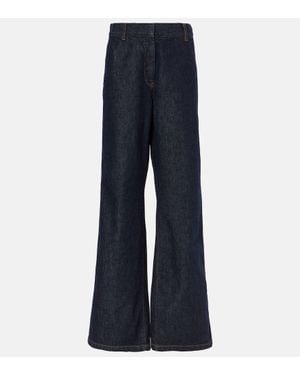 Dries Van Noten High-Rise Flared Jeans - Blau