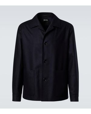 ZEGNA Hemdjacke Aus Wolle - Blau