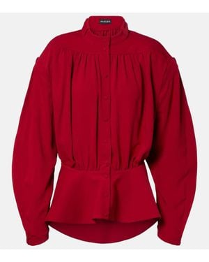 Mugler Bluse Re/Edit Hiver Russe Aus Crepe-Twill - Rot