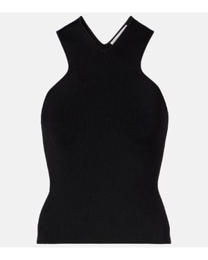 Altuzarra Trina Ribbed-Knit Top - Black