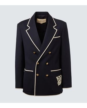 Valentino Blazer Aus Woll-Jersey - Blau