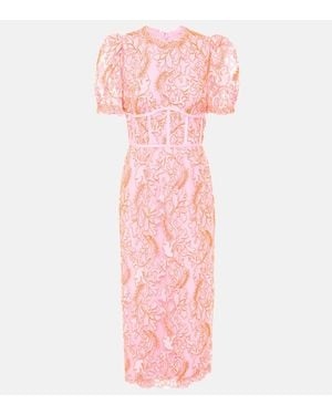 Rebecca Vallance Cielo Embellished Corset Dress in Blue | Lyst