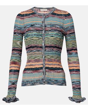 Ulla Johnson Cardigan Lex A Righe - Blu