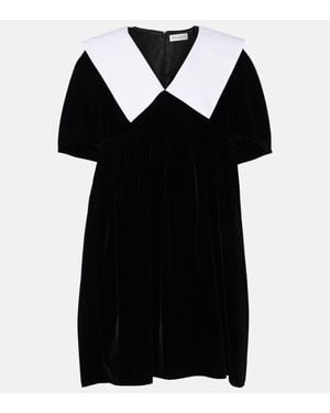 Nina Ricci Velvet Minidress - Black