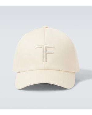 Tom Ford Baseballcap Tf Aus Baumwolle Mit Leder - Natur