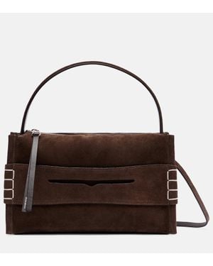 JW Anderson Schultertasche Loafer Aus Veloursleder - Braun