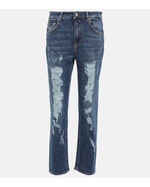 Dolce & Gabbana High-Rise Boyfriend Jeans - Blau