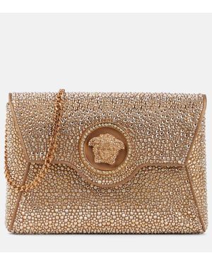 Versace Clutch La Medusa adornado - Metálico