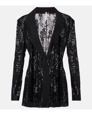 Norma Kamali Blazer Aus Spitze - Schwarz