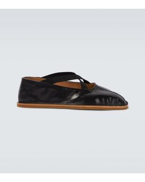 Dries Van Noten Slip-Ons Aus Leder - Schwarz
