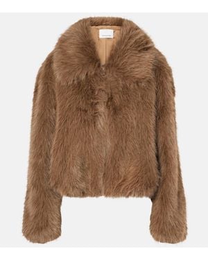 Frankie Shop Hope Faux Fur Jacket - Brown