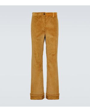 Miu Miu Corduroy Flared Trousers - Natural